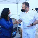 Recibe Abelina López a pasajeros del crucero Seven Seas Explorer