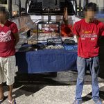 Aseguran policías municipales a dos hombres en Palma Sola