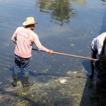 Realiza Servicios Públicos limpieza de canal pluvial en El Morro