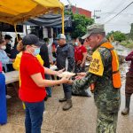 Instala Gobierno de Abelina López Rodríguez comedor comunitario emergente para damnificados por la tormenta tropical "Max".