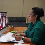 A tres semanas del paso de la Tormenta tropical "John", la Presidenta Municipal de Acapulco, Abelina López Rodríguez, sostuvo una reunión virtual con la Presidenta de México, Claudia Sheinbaum Pardo.