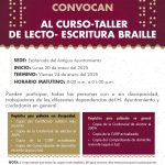 Convoca Gobierno de Abelina López Rodríguez a curso-taller de lecto-escritura braille.