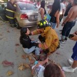 Atiende Bomberos de Acapulco accidente vial en Pie de la Cuesta.