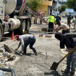 Rehabilita el Gobierno de Abelina López Rodríguez calles con concreto hidráulico.