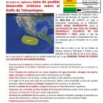 Informa Gobierno de Abelina López Rodríguez sobre zona de posible desarrollo ciclónico en el Golfo de Tehuantepec.