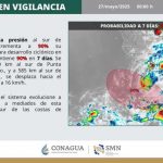 Mantiene Gobierno de Abelina López Rodríguez vigilancia en zona de baja presión en el Océano Pacífico