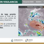 Mantiene Gobierno de Abelina López Rodríguez vigilancia a zona con 40 por ciento de potencial ciclónico