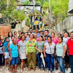Da Abelina López Rodríguez banderazo a construcción del andador Benito Juárez en colonia Paraíso.