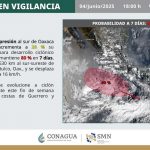 Mantiene Gobierno de Abelina López Rodríguez vigilancia a zona de inestabilidad con 80 por ciento de potencial ciclónico