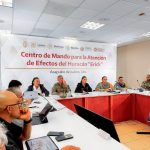 Abelina López Rodríguez presenta acciones en reunión interinstitucional por huracán “Erick”