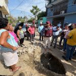 Interviene CAPAMA en colonia Postal por colapso de drenaje sanitario