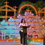 Inaugura Abelina López Rodríguez el Tapeshtli Monumental en el Zócalo