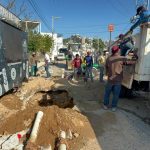 Repara Capama fuga de agua potable en Avenida Universidad