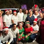 Ilumina Abelina López Rodríguez el pino navideño de Pie de la Cuesta