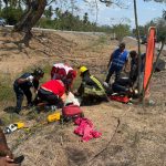 Atiende Protección Civil y Bomberos accidente en Viaducto Diamante