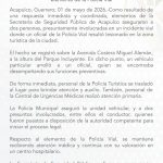 Asegura SSP Acapulco a dos personas por arrollar a elemento de la Policía Vial